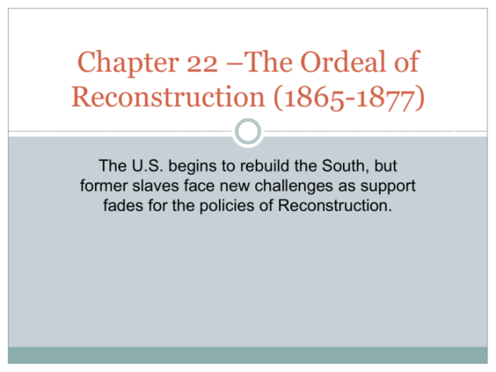 Chapter 22 the ordeal of reconstruction