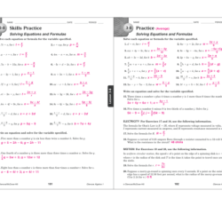 Glencoe algebra 1 chapter 4 answer key
