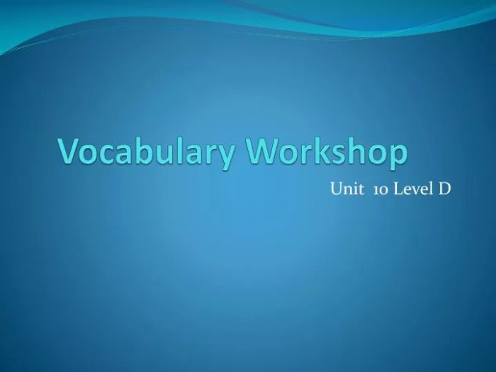 Vocabulary workshop unit 10 level g