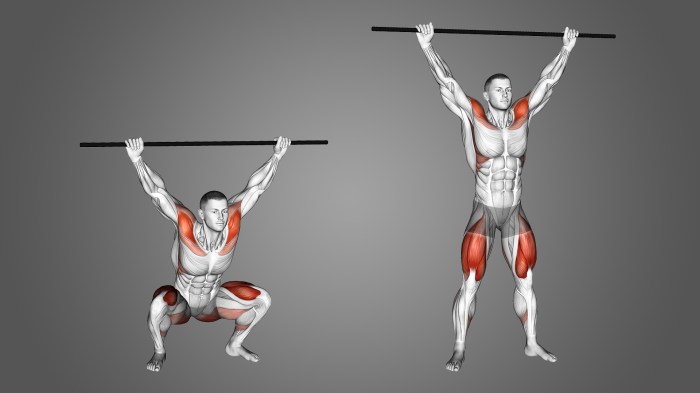 What depth is suggested for the overhead squat assessment